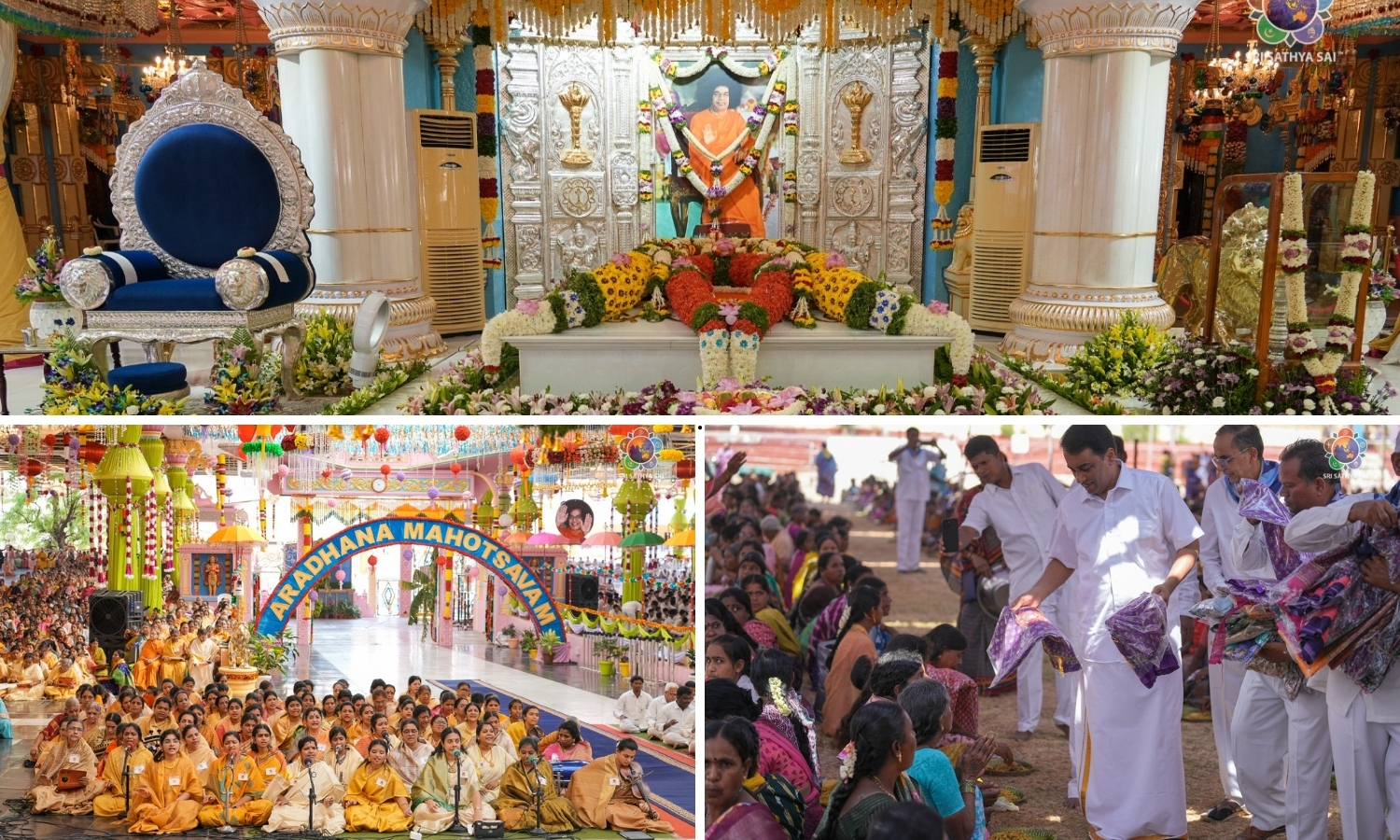Devotion, Seva Mark 15th Aradhana Mahotsavam of Sri Sathya Sai Baba