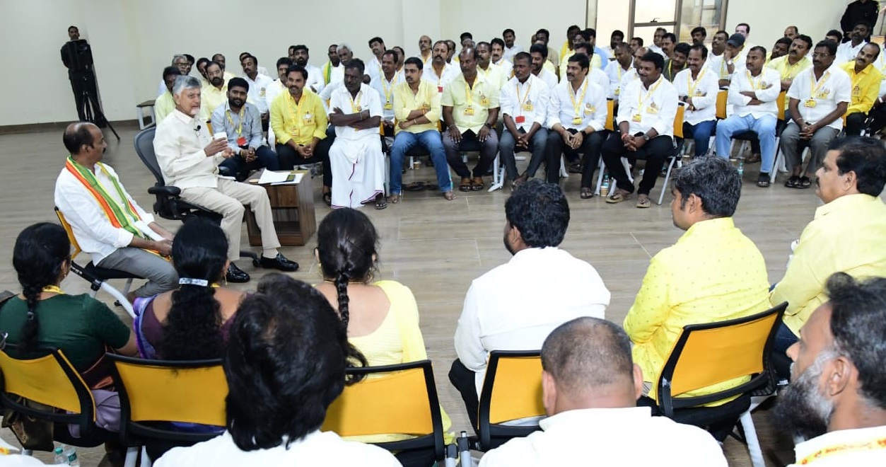 Naidu Asks TD Cadres to Intensify Public Outreach, Expose Plots of Rivals