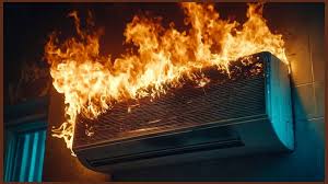 Elderly Couple Had Close Shave As AC Catches Fire At Night