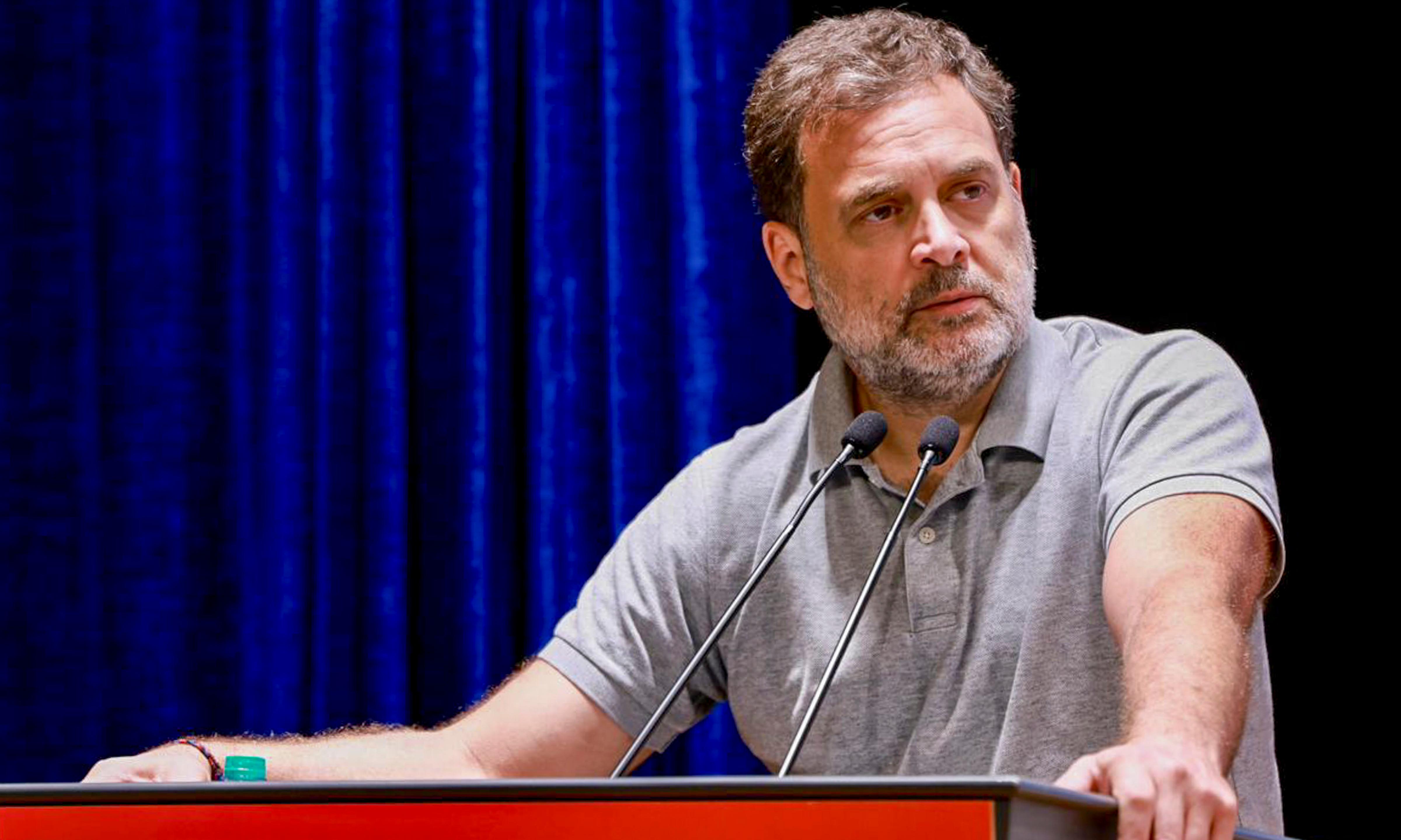 Rahul Gandhi Attacks RSS, Alleges “Fake Nationalism” and “Servility in US”