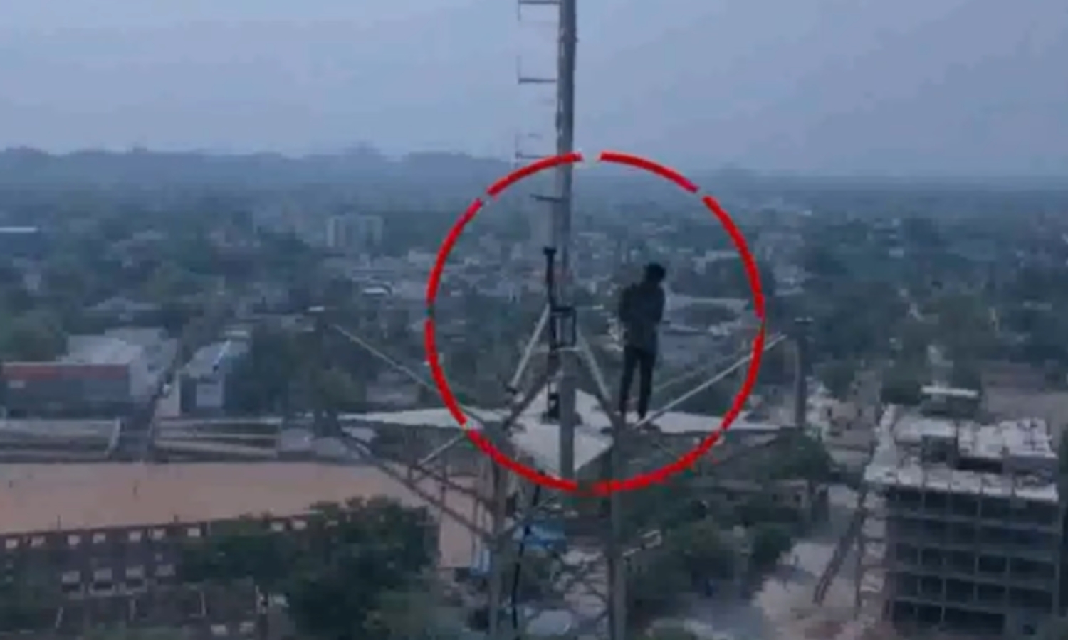 Youth Climbs Tower in Adoni Seeking Wife’s Return