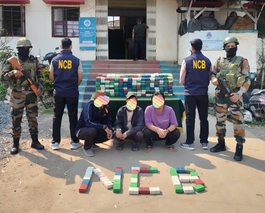 NCB Seizes ₹11 Crore Worth Heroin in Manipur, Three Traffickers Arrested