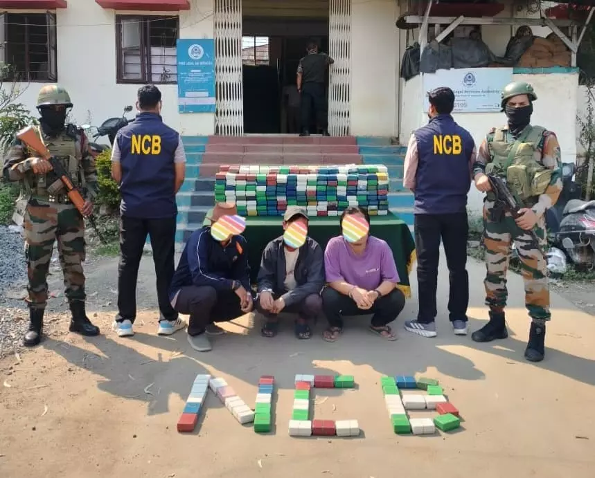 NCB Seizes ₹11 Crore Worth Heroin in Manipur, Three Traffickers Arrested