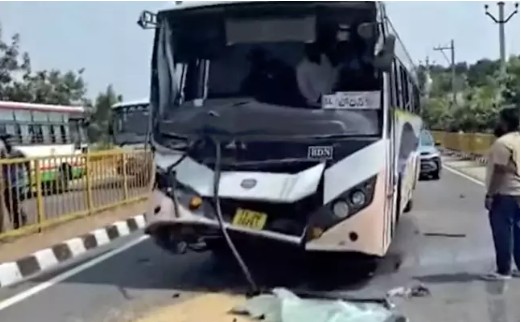 RTC Bus Accident in Medak Leaves 15 injured, 3 Critical