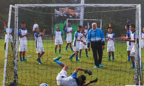 PM Modi Plays Football with Youngsters in Sikkim, Shares Photos on Social Media