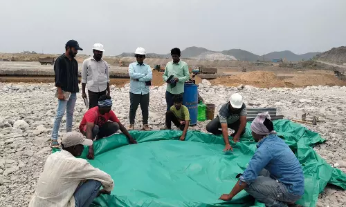 Experts Conduct Quality Tests at Polavaram Project Experts Conduct Quality Tests at Polavaram Project