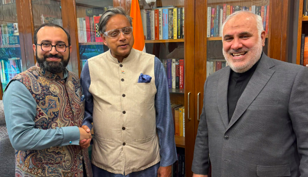 Tharoor Meets Iran’s Ambassador to India Mohammad Fathali, Discusses Prospects for Peace