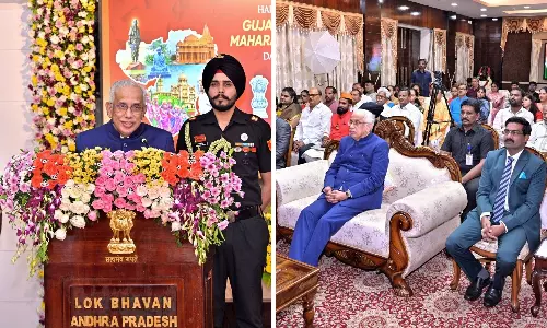Governor Takes Part in Gujarat, Maharashtra Foundation Day Events Governor Takes Part in Gujarat, Maharashtra Foundation Day Events