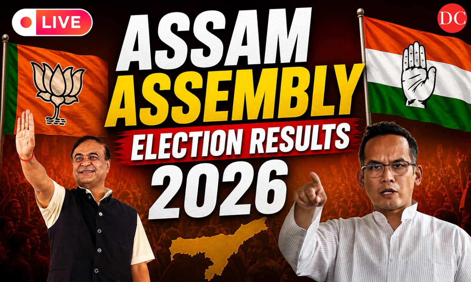 LIVE: Assam Verdict: BJP Eyes Hat-Trick; Congress Seeks Comeback