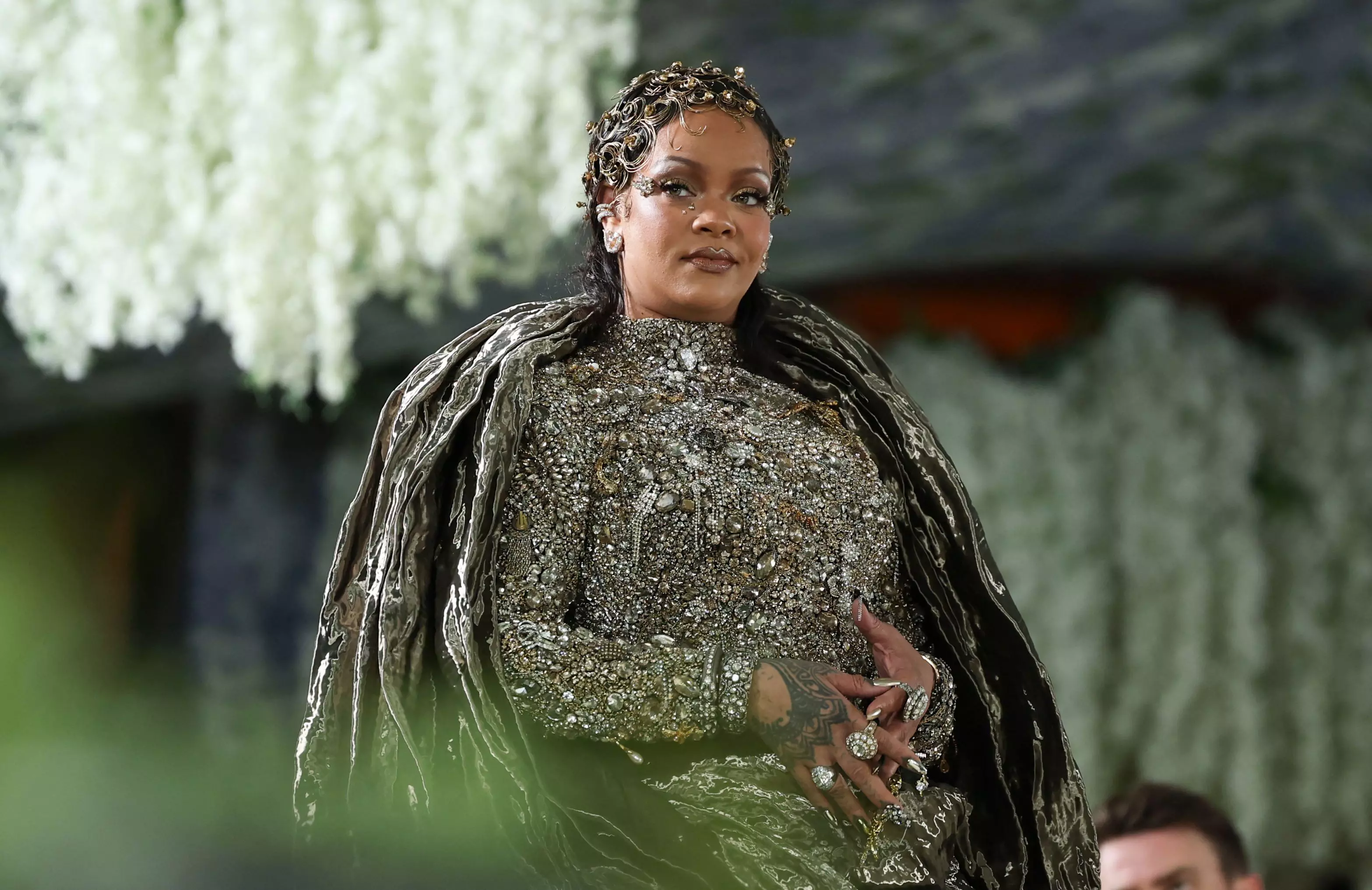Rihanna's Liquid Metal Dress Turns Heads at Met Gala 2026