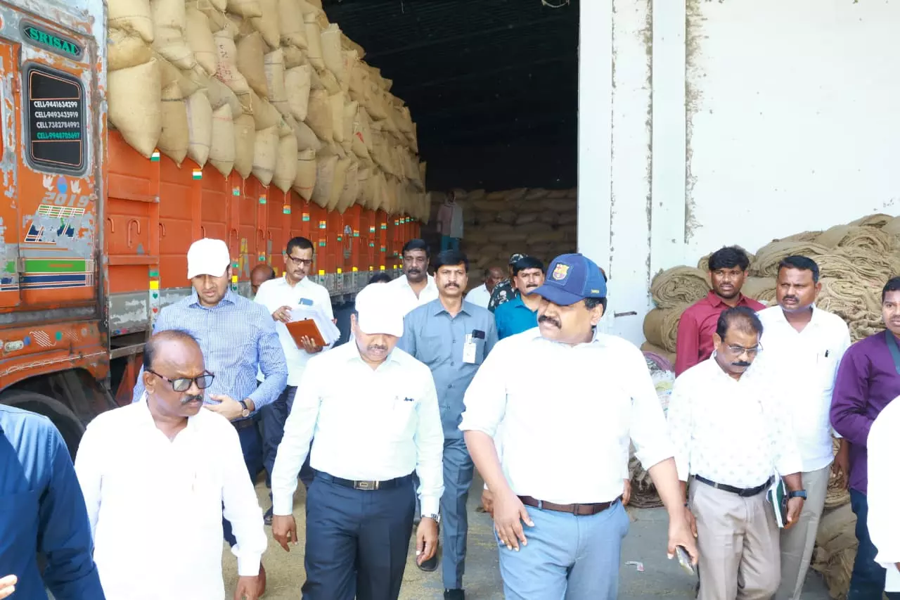 Stephen Ravindra Inspects Procurement Centre in Nalgonda
