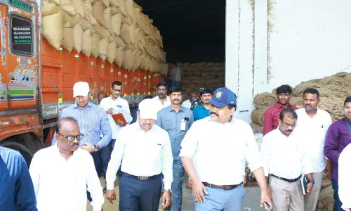 Stephen Ravindra Inspects Procurement Centre in Nalgonda Stephen Ravindra Inspects Procurement Centre in Nalgonda