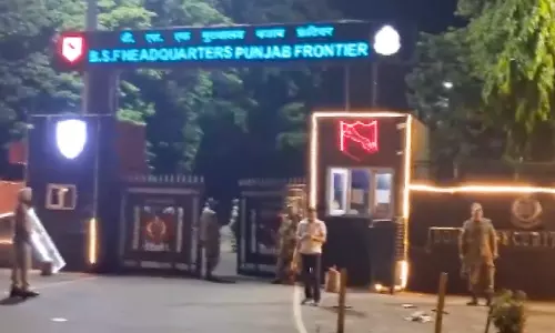 Blast Outside BSF Headquarters in Jalandhar, Scooter Catches Fire Blast Outside BSF Headquarters in Jalandhar, Scooter Catches Fire