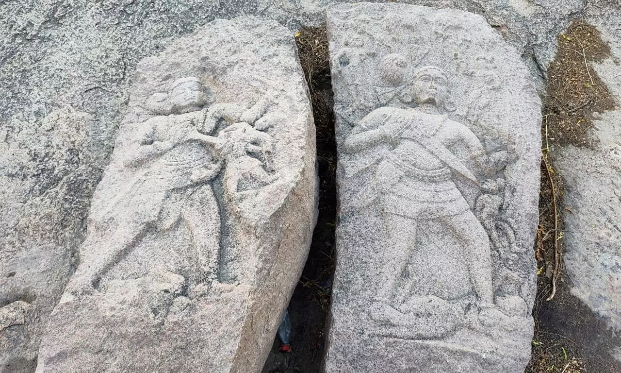 Archaeological Find: Four 13th-Century Hero Stones Discovered At Rameswaram Banda Archaeological Find: Four 13th-Century Hero Stones Discovered At Rameswaram Banda