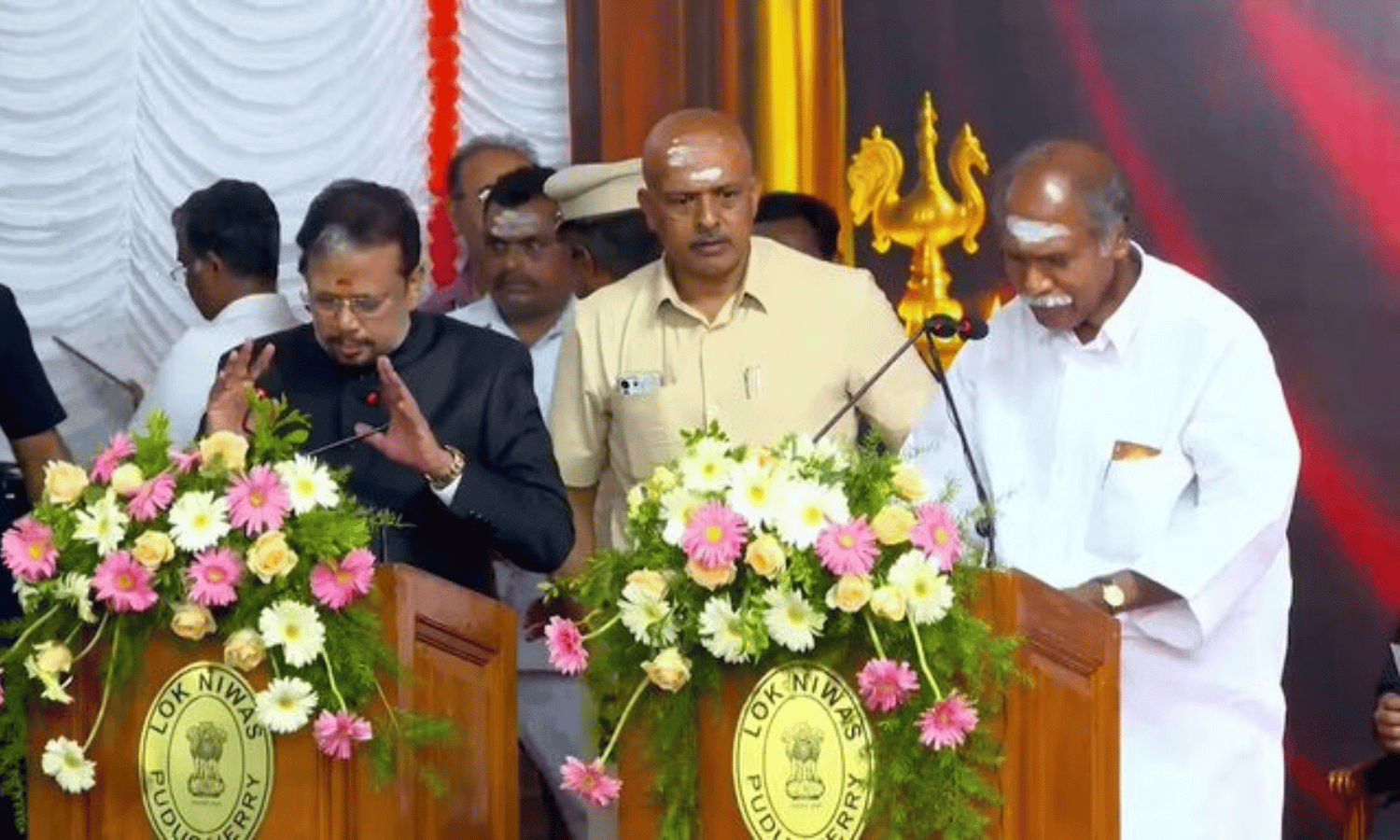 N Rangasamy Sworn In As Puducherry Chief Minister For 5th Time