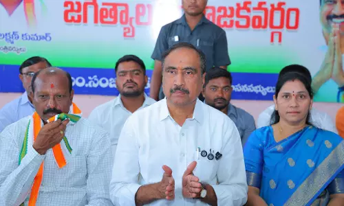 Jagtial MLA Calls MP Arvind’s Dharma Deeksha A Political Drama To Mislead People