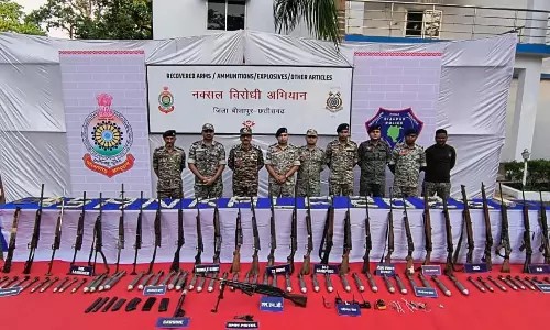 C’garh: Naxal Dumps In Bijapur Yield Rs 65 Lakh Cash, 32 Weapons, Explosives