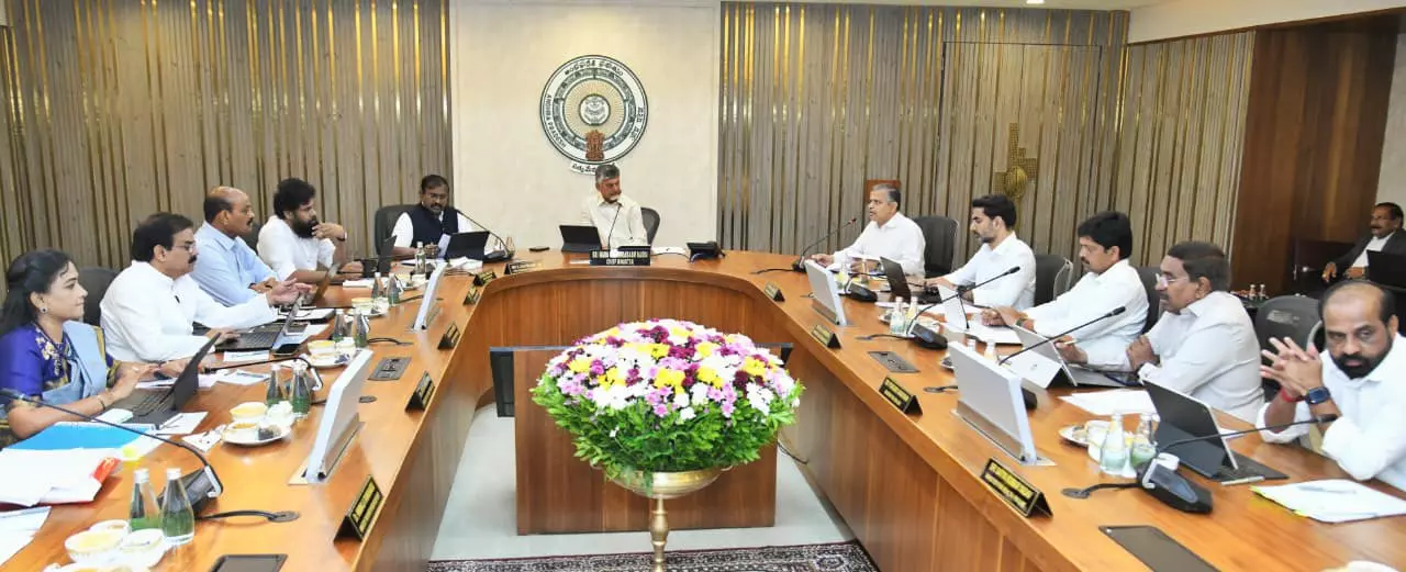 CM Naidu Cracks Whip on Officials for Delay at Cabinet Meeting CM Naidu Cracks Whip on Officials for Delay at Cabinet Meeting