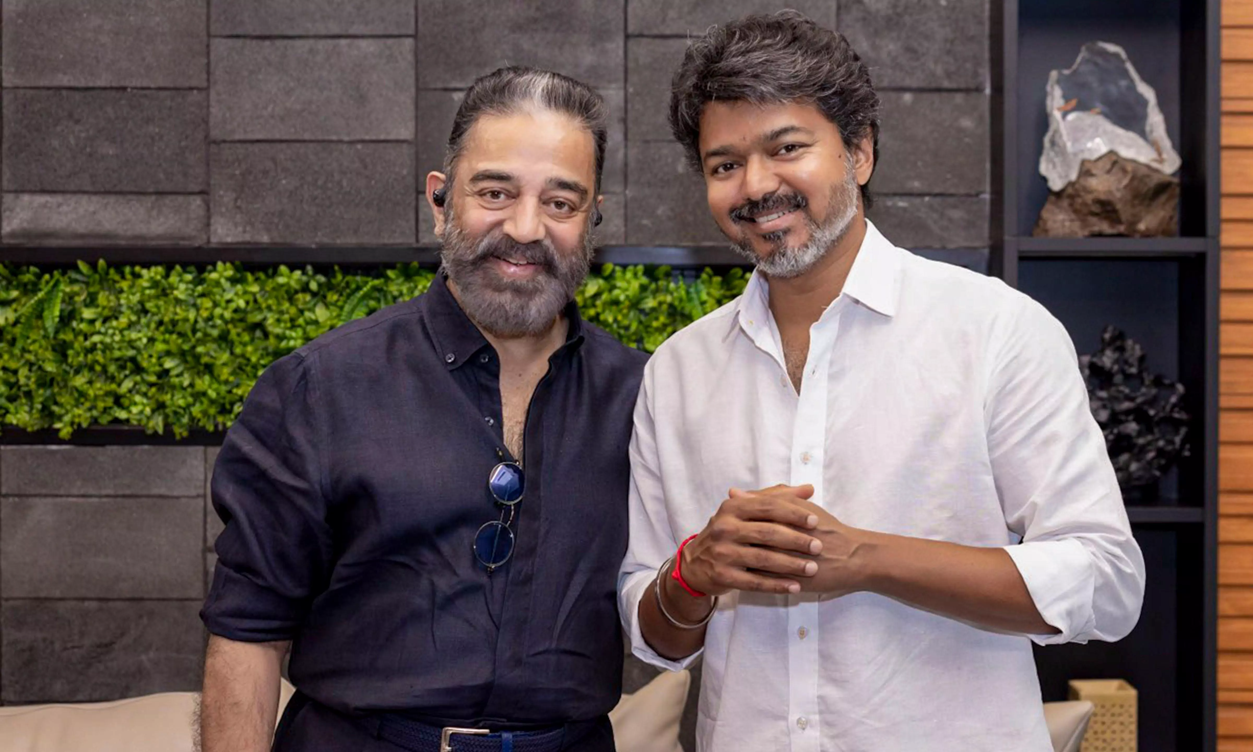 Kamal Haasan Meets CM Vijay, Eyes Govt To Launch Digital Platform Kamal Haasan Meets CM Vijay, Eyes Govt To Launch Digital Platform