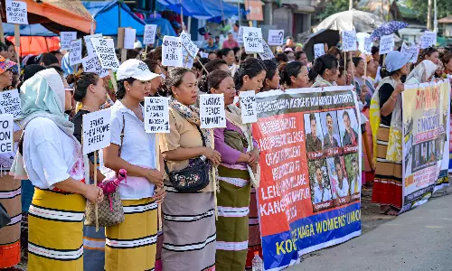 Protest Erupts in Manipur Districts as Six Abducted Naga Men Remain Untraced