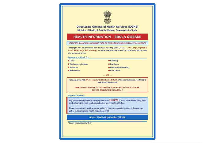 India Issues Ebola Advisory for Travellers From Affected Nations