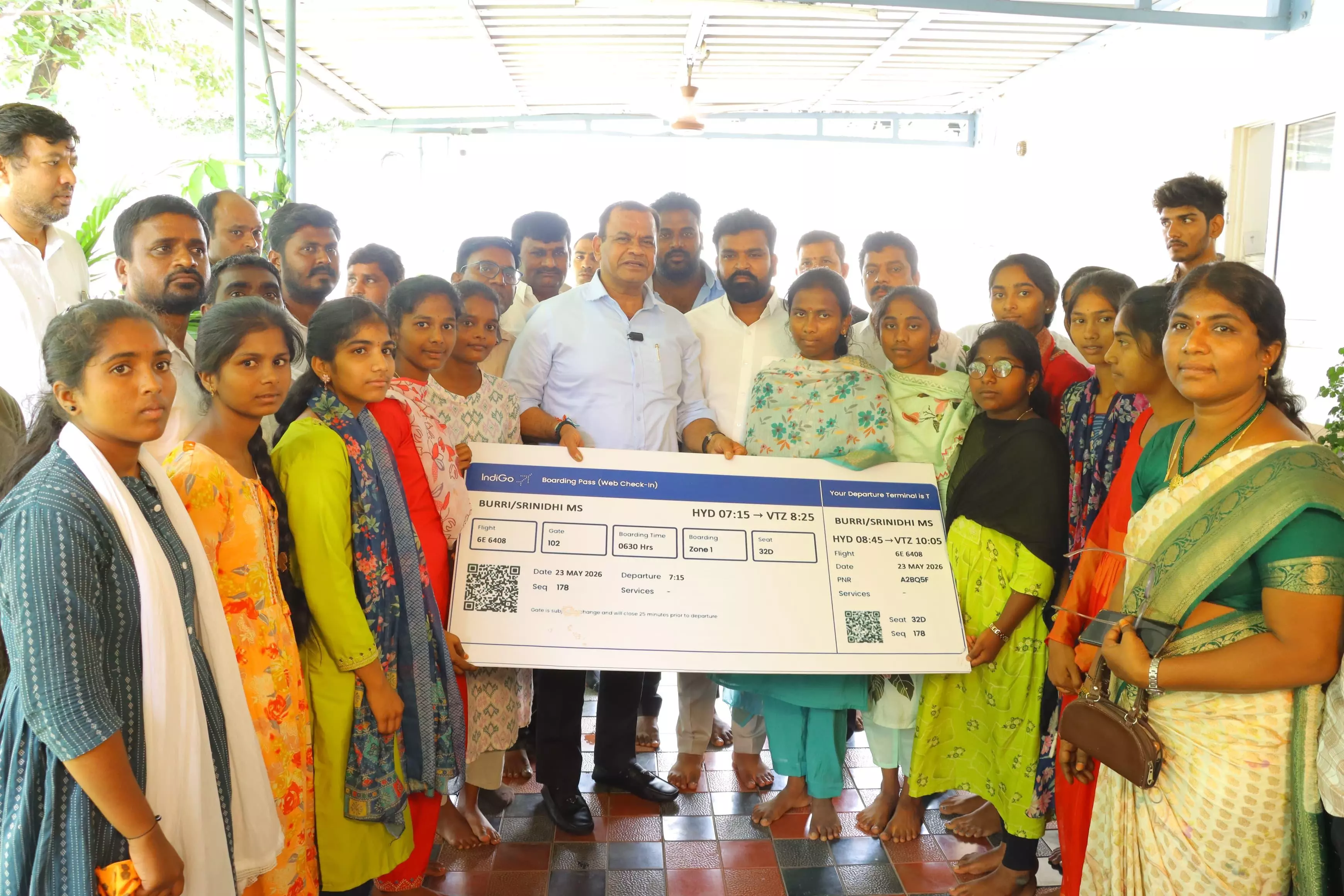 Komatireddy Gifts Flight Trip to Class X Toppers from Govt Schools Komatireddy Gifts Flight Trip to Class X Toppers from Govt Schools