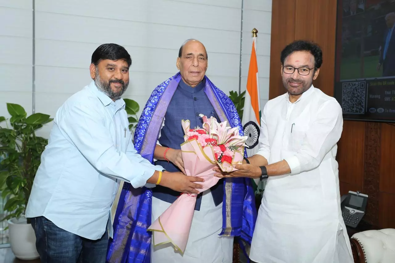 Kishan Reddy Meets Rajnath Singh Over Adilabad Airport Development Roadmap Kishan Reddy Meets Rajnath Singh Over Adilabad Airport Development Roadmap