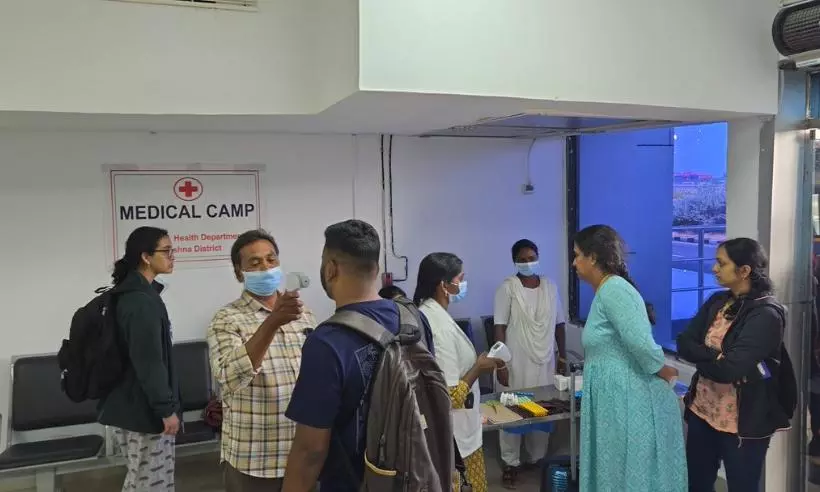Ebola Screening Intensified at Vijayawada Airport Amid Global Alert Ebola Screening Intensified at Vijayawada Airport Amid Global Alert