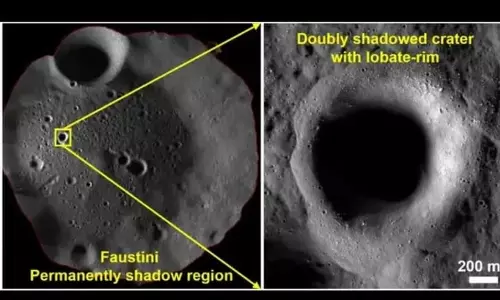 Chandrayaan-2 Data Reveals Subsurface Ice in Moon’s South Polar Region Chandrayaan-2 Data Reveals Subsurface Ice in Moon’s South Polar Region