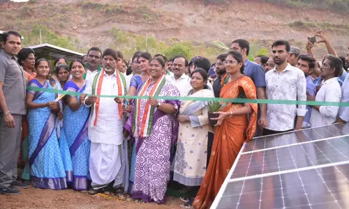 Seethakka, Bhatti Open SHG Solar Plant In Khammam