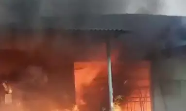 Textile Shop Catches Fire Textile Shop Catches Fire
