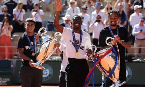 PSG Stars Bring UEFA Champions League Trophy To French Open