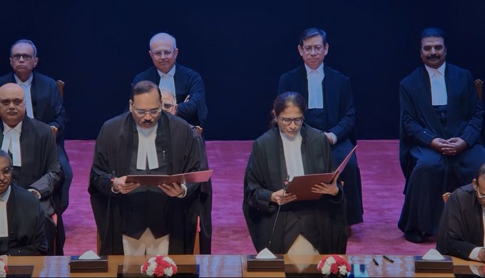 CJI Administers Oath of Office to Five New SC Judges, Strength Rises to 37