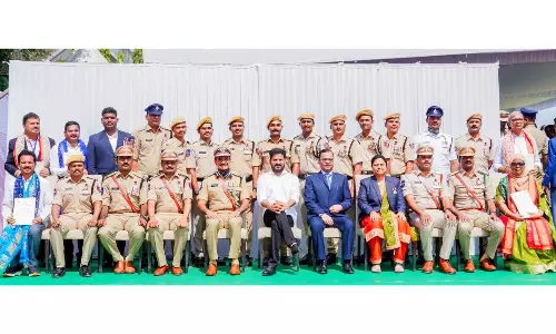 Revanth Reddy Honours Police Personnel with Gallantry, Jeevan Raksha Medals