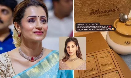 Trisha Delighted by Upasana’s Special Summer Gift Hamper