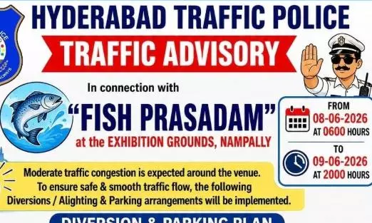 Traffic Curbs for Fish Prasadam at Nampally Traffic Curbs for Fish Prasadam at Nampally