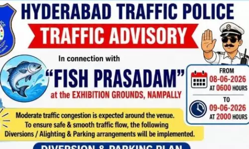 Traffic Curbs for Fish Prasadam at Nampally