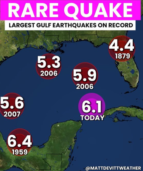 6.1 Magnitude Quake Hits Offshore Cuba; Tremors Felt In Florida