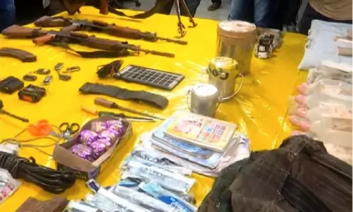 Large Cache Of Maoist Arms, Explosives Recovered In Joint BSF-DVF Operation In Odishas Malkangiri