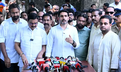Lokesh Faces Heat From VSP Trade Union Leaders Lokesh Faces Heat From VSP Trade Union Leaders