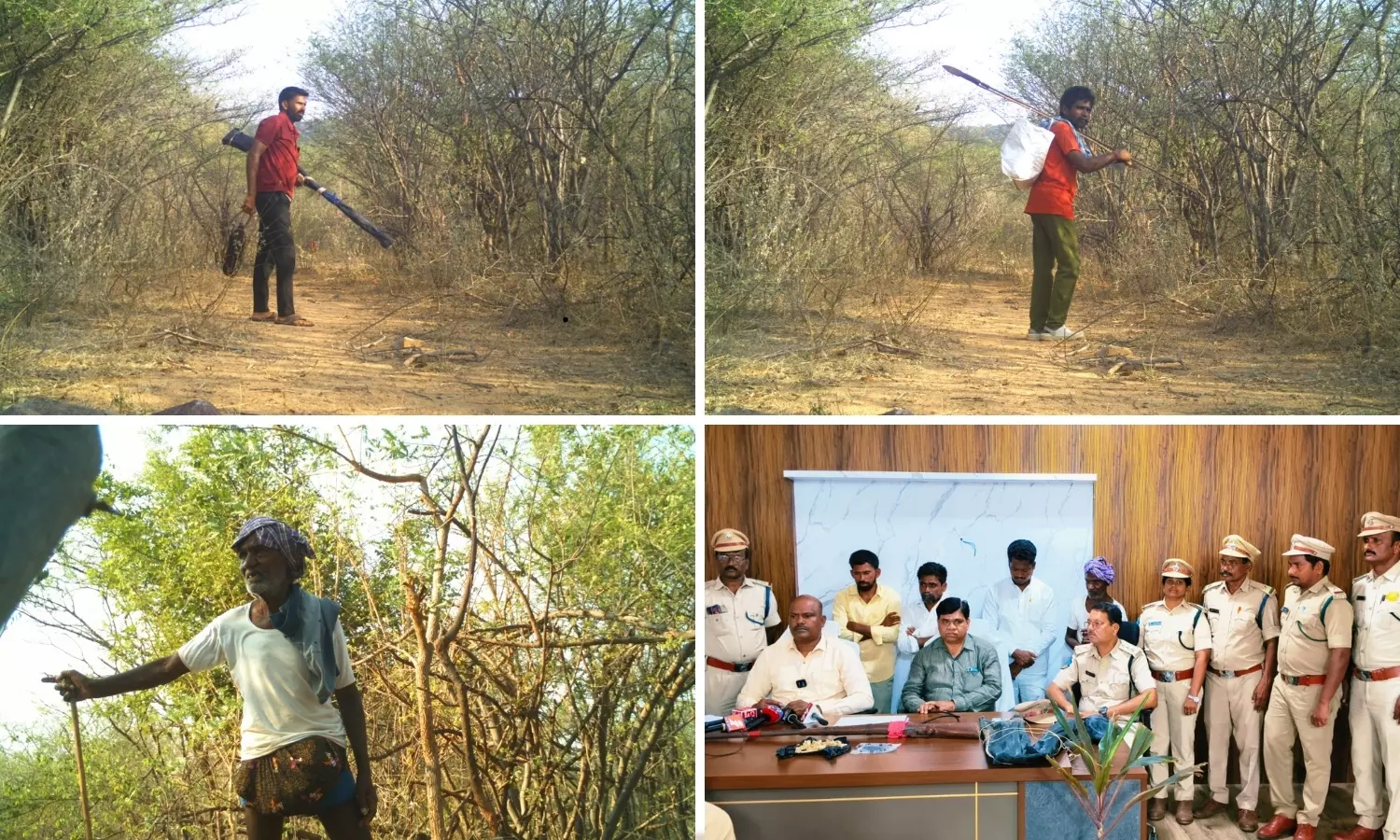 4 ‘Caught’ by Camera Traps Carrying Weapons in Amrabad Tiger Reserve Arrested 4 ‘Caught’ by Camera Traps Carrying Weapons in Amrabad Tiger Reserve Arrested