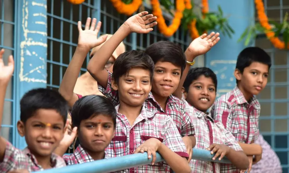 Festive Atmosphere Prevails as AP Schools Reopen Today Festive Atmosphere Prevails as AP Schools Reopen Today