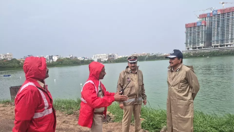 DGP C.V. Anand Calls for Immediate Measures Amid Heavy Rains; Visits Waterlogged Areas DGP C.V. Anand Calls for Immediate Measures Amid Heavy Rains; Visits Waterlogged Areas