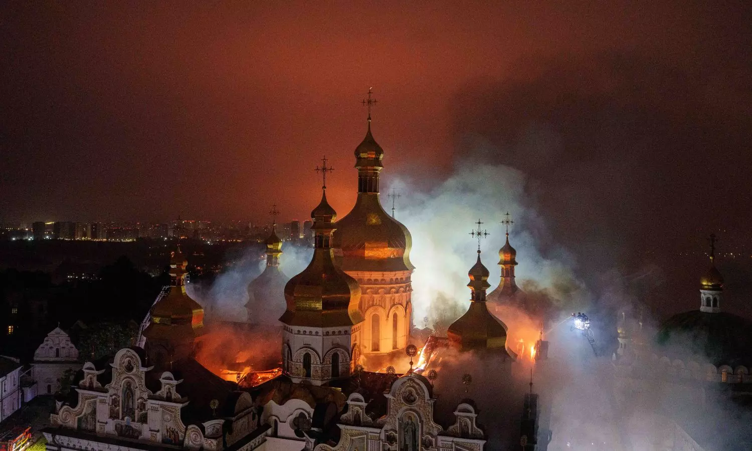 Russian Strikes Kill Nine in Ukraine, Set Historic Monastery Ablaze Russian Strikes Kill Nine in Ukraine, Set Historic Monastery Ablaze