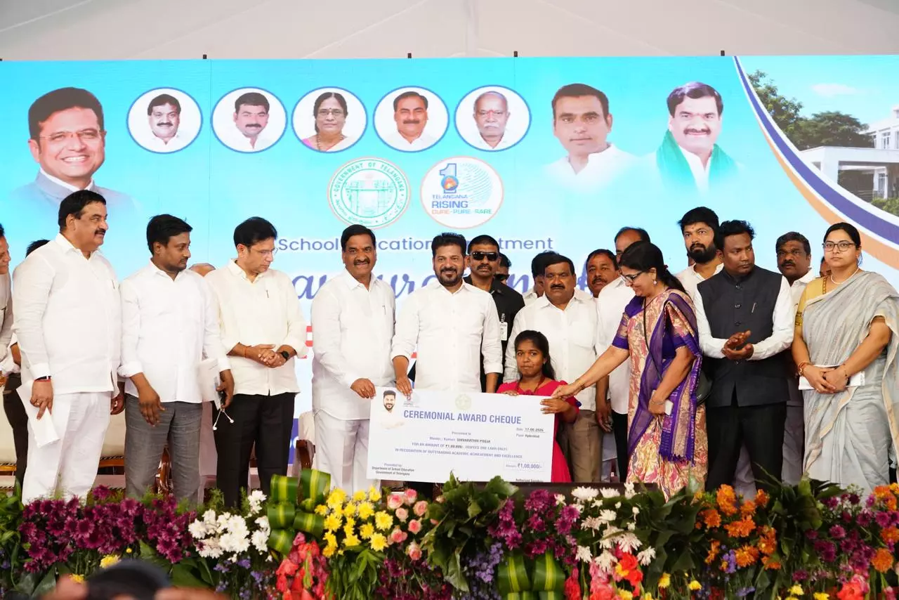 Revanth Reddy Inaugurates Telangana Public School in Arutla Revanth Reddy Inaugurates Telangana Public School in Arutla
