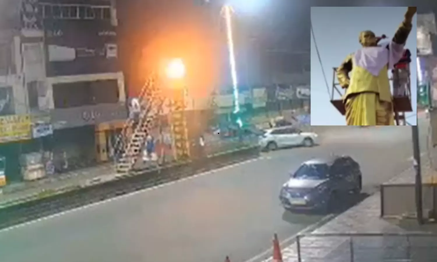 Lecturer Among 2 Held for Burning NTR Statue in Nalgonda Lecturer Among 2 Held for Burning NTR Statue in Nalgonda