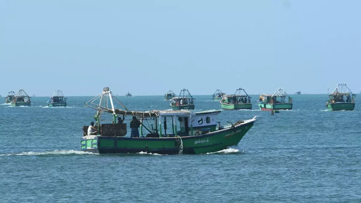 Two Tamil Nadu Boats Seized for Illegally Fishing in AP Waters Two Tamil Nadu Boats Seized for Illegally Fishing in AP Waters