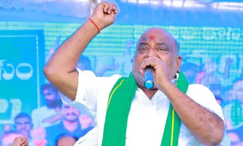 BRS Leader Jogu Ramanna Flags Irregularities in Adilabad Industrial Park Land BRS Leader Jogu Ramanna Flags Irregularities in Adilabad Industrial Park Land