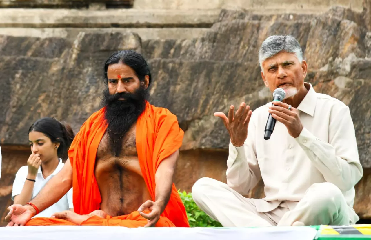 Spirituality, Yoga Essential for Stress-Free Life, Underlines CM Naidu Spirituality, Yoga Essential for Stress-Free Life, Underlines CM Naidu