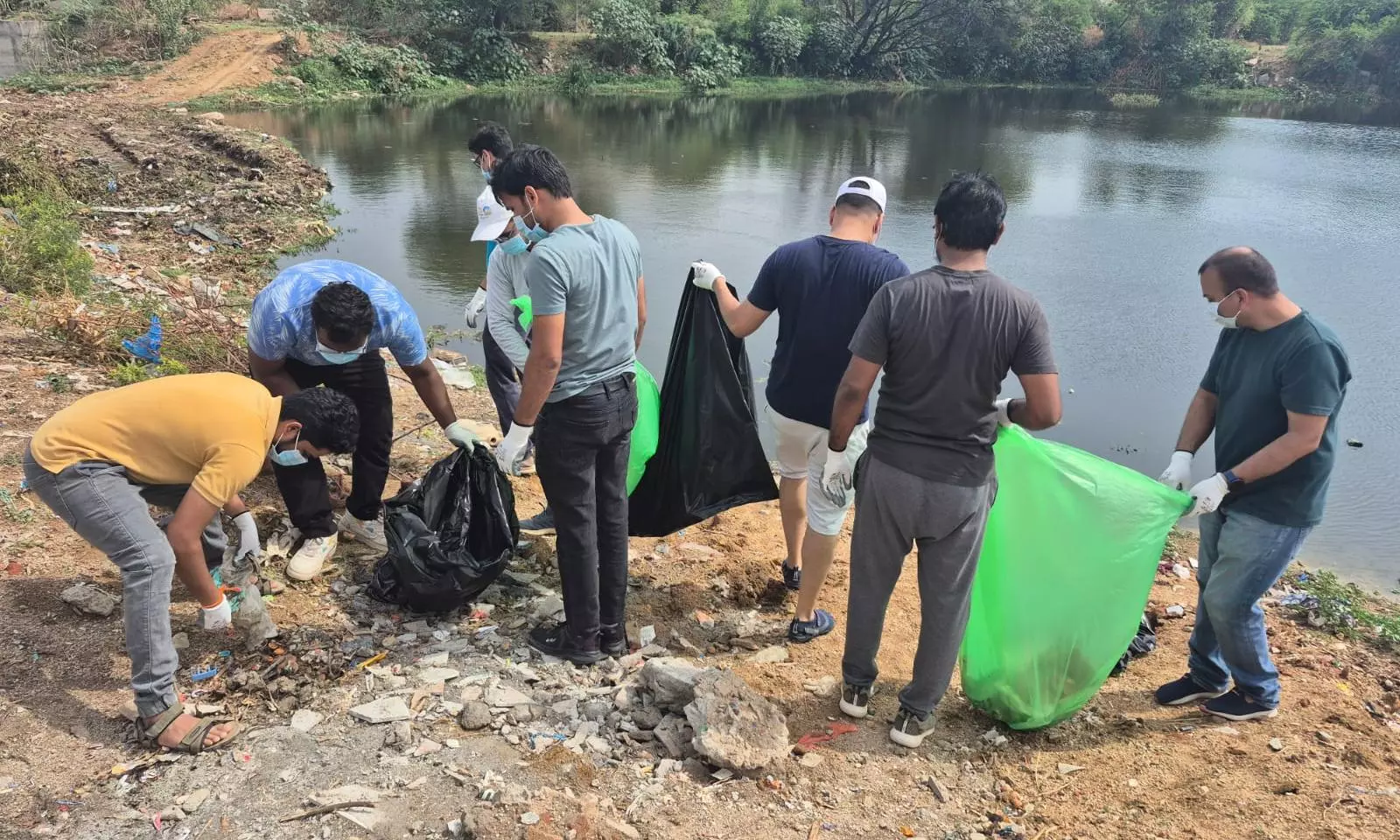 Lake Cleanup Drive At Gopi Cheruvu Lake Cleanup Drive At Gopi Cheruvu